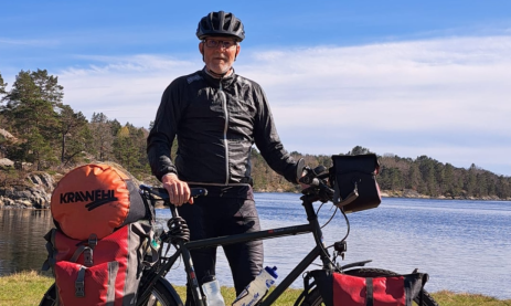 Emanuel Vater auf Biketour in Norwegen