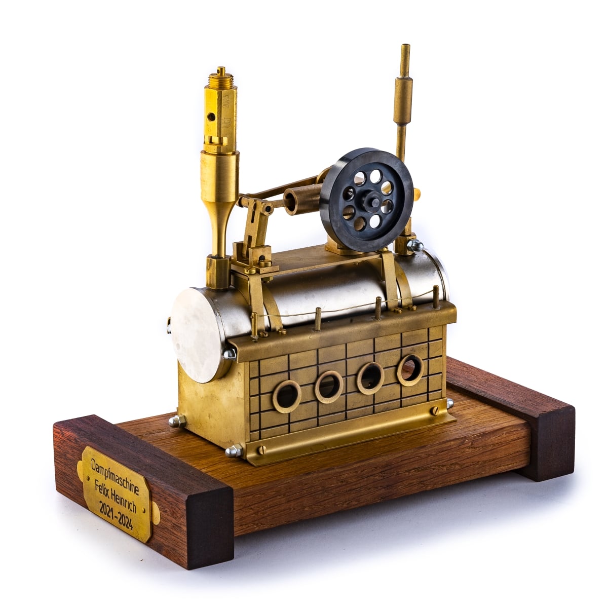 Felix Heinrich: Einzylinder Dampfmaschine mit umlaufender Drehsteuerung 5. Platz